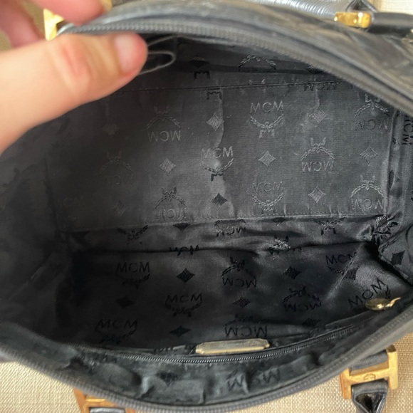 MCM Black Quilted Satchel with Elegant Design - Picture 12 of 16